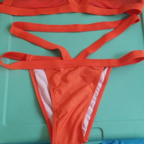High Waist Bikini in Orange - Picture 2 of 8
